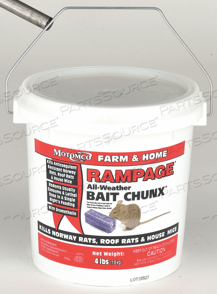 RODENTICIDE PURPLE CHUNKS 4 LB PAIL by Motomco RODENTICIDE PURPLE CHUNKS 4 LB PAIL by Motomco