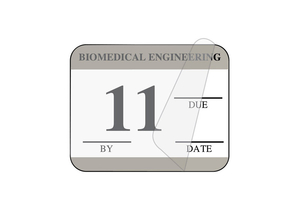 SELF-LAMINATED LABEL, BIOMEDICAL ENGINEERING INSPECTION, SYNTHETIC PAPER, GRAY, 1-1/4 IN X 1 IN by United Ad Label