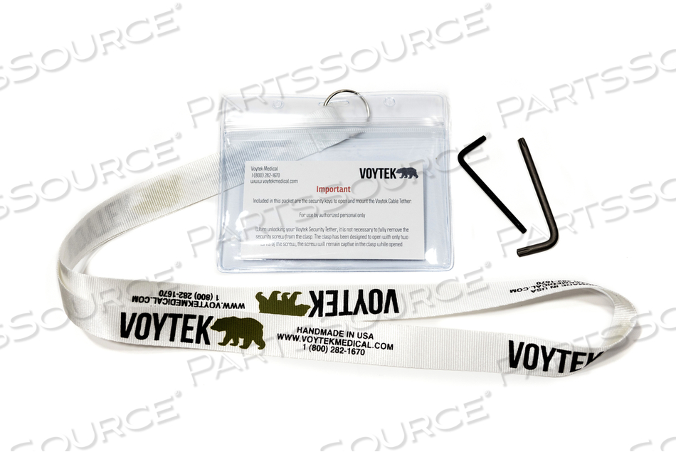 SECURITY KEY SET WITH LANYARD, INCLUDES: T10 AND T20 LOCK KEYS, LANYARD, INSTRUCTION CARD, PLASTIC HOLDER by Voytek Inc.