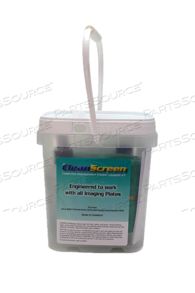 CLEAN SCREEN KIT (INCLUDES TWO SPRAY BOTTLES OF CLEANER, TWO LINT FREE CLOTHS, INSTRUCTIONS & SDS) FOR USE ON ALL TRADITIONAL CR PLATES AND  