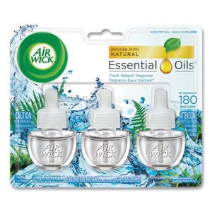 SCENTED OIL REFILL, FRESH WATERS, 0.67 OZ, 3/PACK, 6 PACKS/CARTON by Air Wick