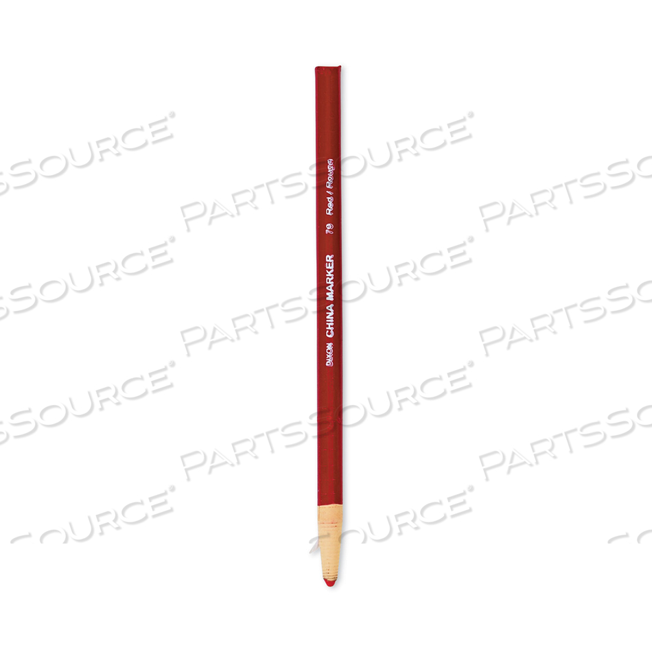 00079 Dixon Ticonderoga CHINA MARKER, RED, DOZEN PartsSource