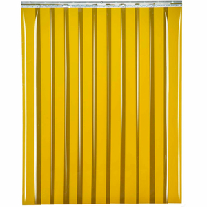 WELDING STRIP DOOR - 4'W X 8'H - 8" AMBER TINT PVC by TMI, LLC