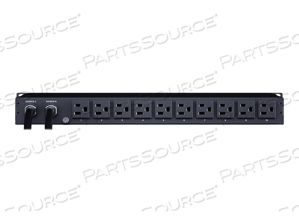 METERED ATS SERIES PDU24001, POWER DISTRIBUTION UNIT (RACK-MOUNTABLE), AC 100-120 V, 1-PHASE, SERIAL, INPUT: 2 X NEMA 5-15P, OUTPUT CONNECTO by CyberPower