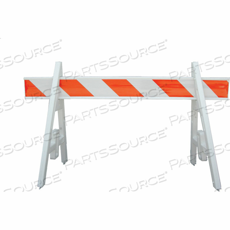 TRAFFIC BARRICADE A-FRAME 8 FT. WITH 1 RAIL by Plasticade TRAFFIC BARRICADE A-FRAME 8 FT. WITH 1 RAIL by Plasticade