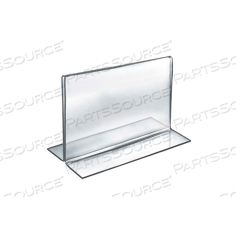 HORIZONTAL DOUBLE SIDED STAND UP SIGN HOLDER, 7" X 5.5", ACRYLIC - PKG QTY 10 