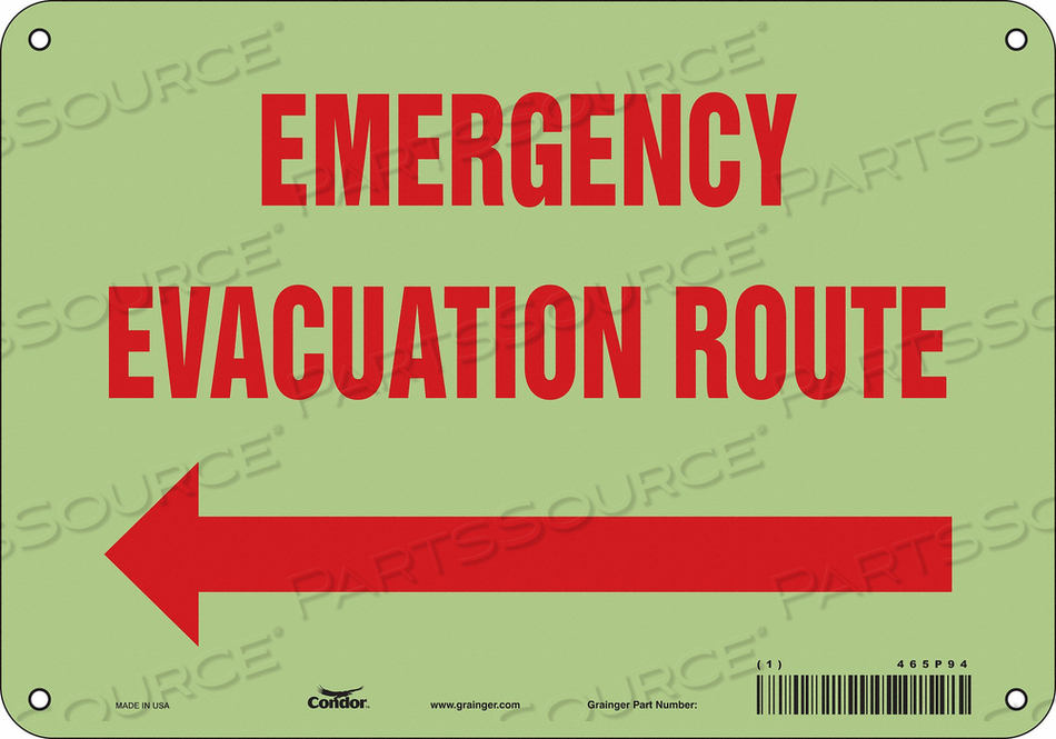 SAFETY SIGN 10 WX7 H 0.070 THICKNESS by Condor