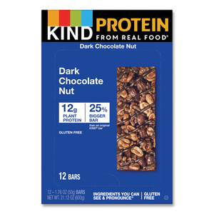 PROTEIN BARS, DOUBLE DARK CHOCOLATE, 1.76 OZ, 12/PACK by Kind