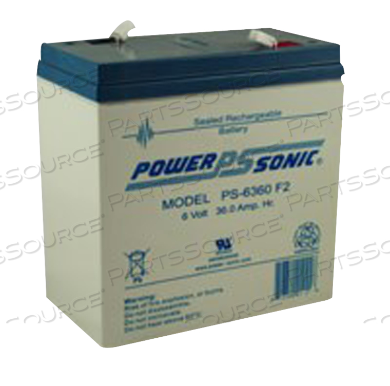 POWER-SONIC 6 VOLT 36AH SLA by R&D Batteries, Inc.