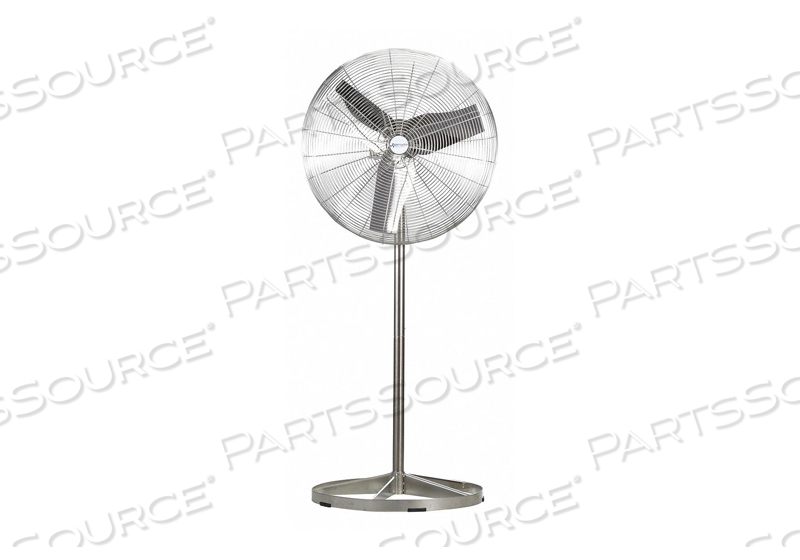 STANDARD-DUTY INDUSTRIAL FAN, NON-OSCILLATING, VOLTAGE 115/230V AC, 1 PHASE, AIR VELOCITY @ 20 FT. 600 FPM, MOTOR HP 1/4 HP, FAN MOUNTING LO by DAYTON ELECTRIC MANUFACTURING CO