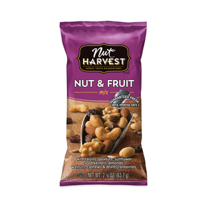 NUT AND FRUIT MIX, 2.25 OZ POUCH, 8 COUNT by Nut Harvest