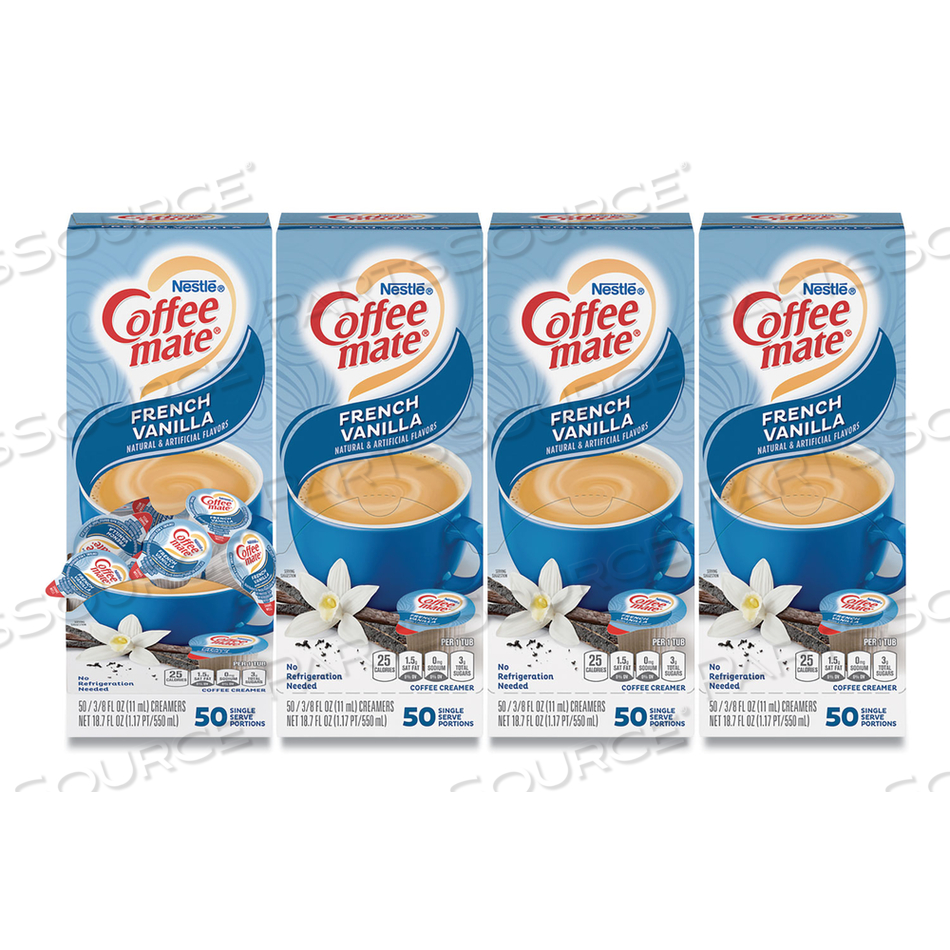 LIQUID COFFEE CREAMER, FRENCH VANILLA, 0.38 OZ MINI CUPS by Coffee-Mate