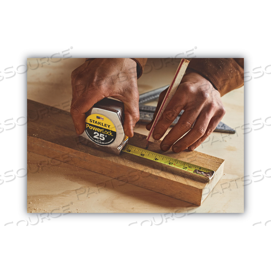 33-425 STANLEY POWER LOCK TAPE MEASURE,TAPE RULE,CLASSIC,1" BLADE WIDTH,L 25' by Stanley 33-425 STANLEY POWER LOCK TAPE MEASURE,TAPE RULE,CLASSIC,1" BLADE WIDTH,L 25' by Stanley
