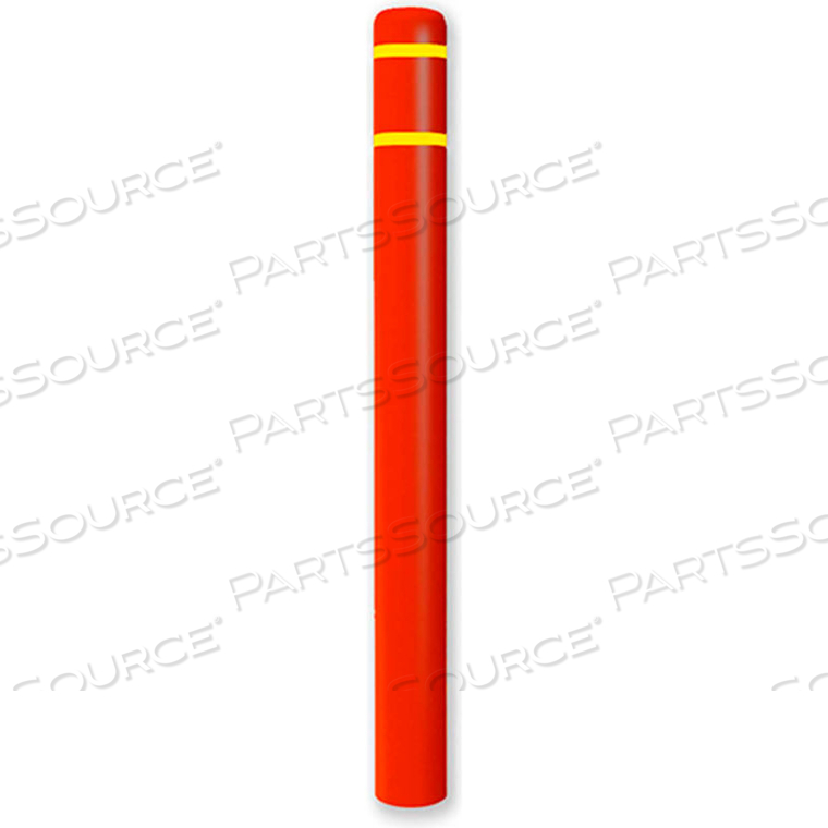BOLLARD COVER 4.5"DIA. X 52" H, RED/YELLOW TAPE by Post Guard BOLLARD COVER 4.5"DIA. X 52" H, RED/YELLOW TAPE by Post Guard
