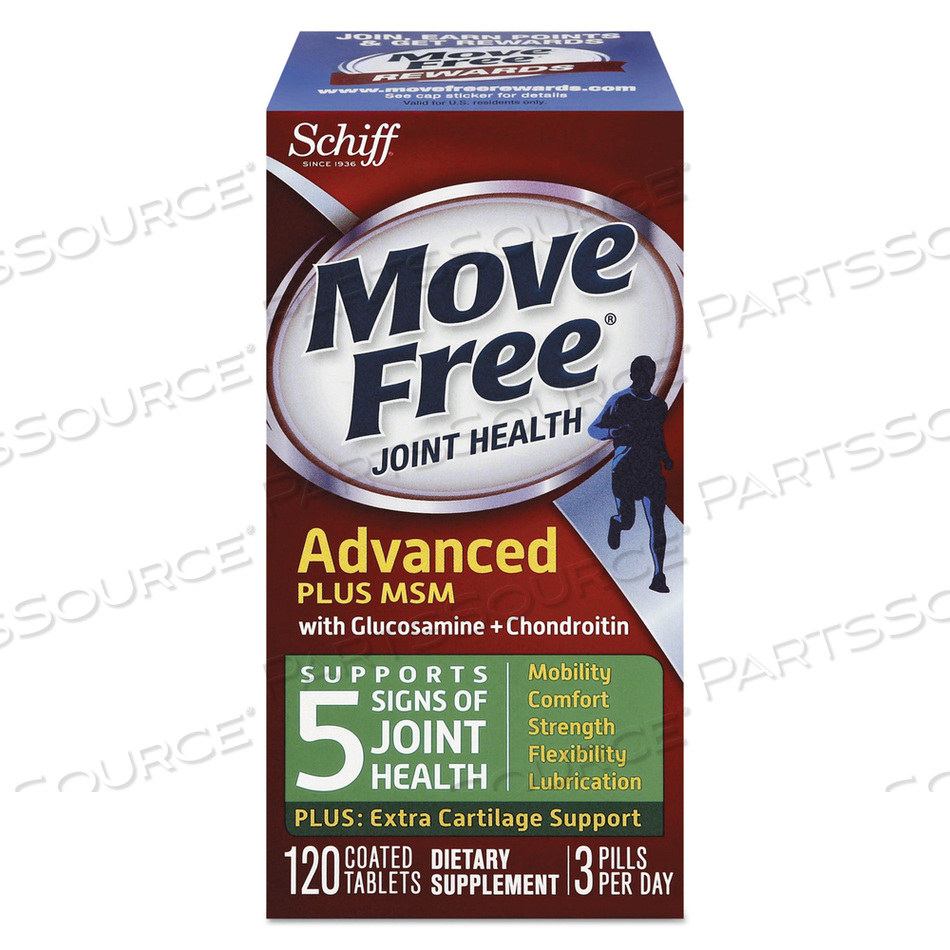 MOVE FREE ADVANCED PLUS MSM JOINT HEALTH TABLET, 120 COUNT 