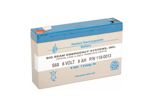 BATTERY 6VDC 7AH 0.187 FASTON by Big Beam BATTERY 6VDC 7AH 0.187 FASTON by Big Beam