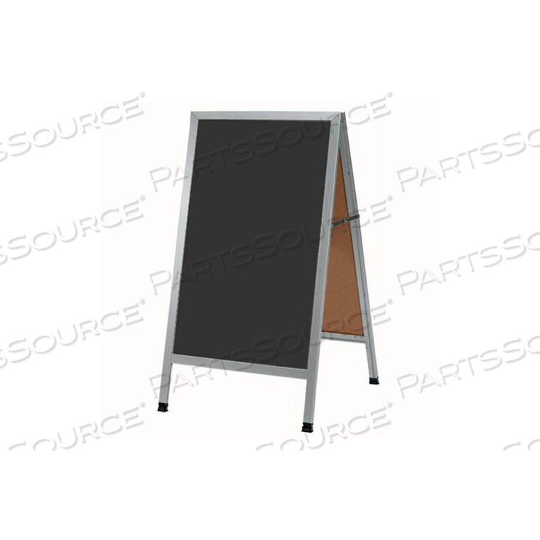 ALUMINUM A-FRAME SIDEWALK BLACK CHALKBOARD - 24"W X 42"H by Aarco Products ALUMINUM A-FRAME SIDEWALK BLACK CHALKBOARD - 24"W X 42"H by Aarco Products