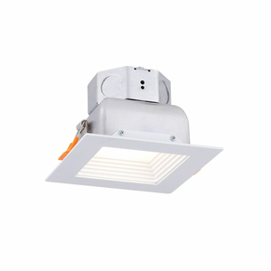 4" SQUARE LED BAFFLE RECESS DOWN LIGHT, 9W, 120V, 3000K, WHITE by AMAX Lighting