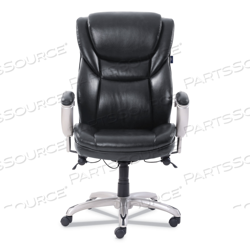 EMERSON EXECUTIVE TASK CHAIR, SUPPORTS UP TO 300 LB, 19" TO 22" SEAT HEIGHT, BLACK SEAT/BACK, SILVER BASE by SertaPedic EMERSON EXECUTIVE TASK CHAIR, SUPPORTS UP TO 300 LB, 19" TO 22" SEAT HEIGHT, BLACK SEAT/BACK, SILVER BASE by SertaPedic