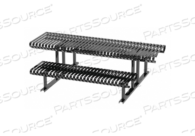 PICNIC TABLE BLACK 94 IN D 77-1/2 IN W by Graber Manufacturing