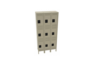 WARDROBE LOCKER LVRD 3 WIDE 3 TIER SAND by Tennsco Corp.