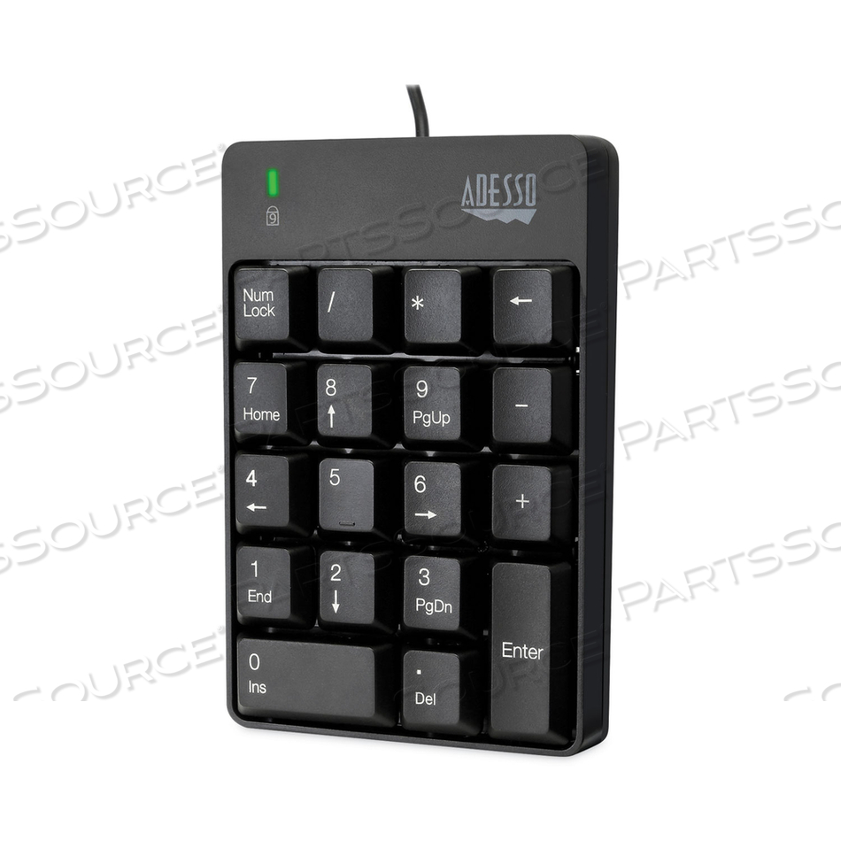 SPILL-RESISTANT 18-KEY NUMERIC KEYPAD, BLACK by Adesso, Inc.