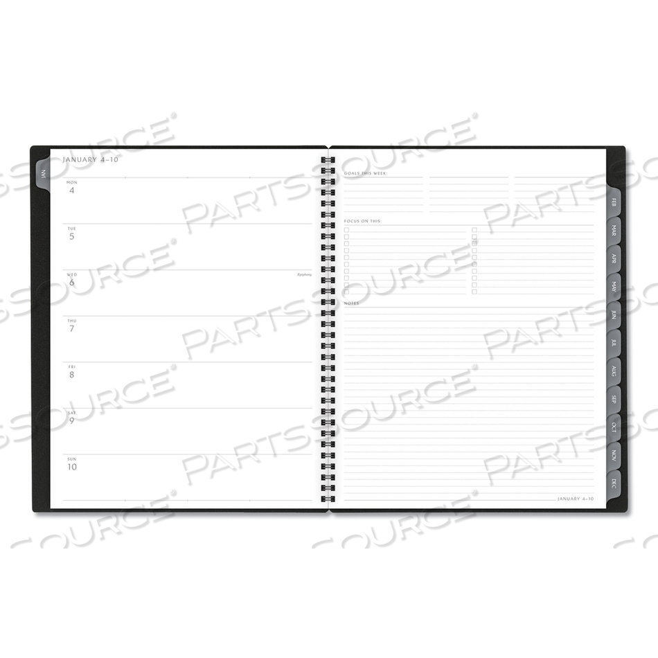 ELEVATION POLY WEEKLY/MONTHLY PLANNER, 11 X 8.5, BLACK COVER, 12-MONTH (JAN TO DEC): 2023 