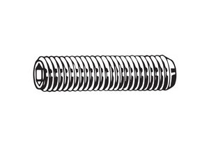 SOCKET SET SCREW, M4-0.70 MM THREAD SIZE, 6 MM OVERALL LG, CUP PT, STAINLESS STEEL, PLAIN by Fabory