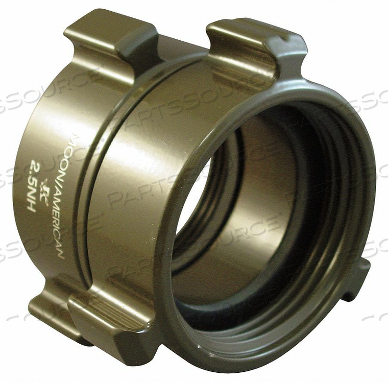 FIRE HOSE DOUBLE FEMALE SWIVEL ADAPTER - 2-1/2 IN. NH X 2-1/2 IN. NPSH - ALUMINUM by Moon American