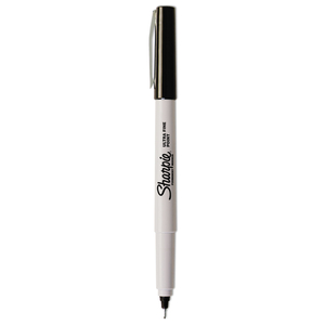 ULTRA FINE TIP PERMANENT MARKER, EXTRA-FINE NEEDLE TIP, BLACK, DOZEN by Sharpie
