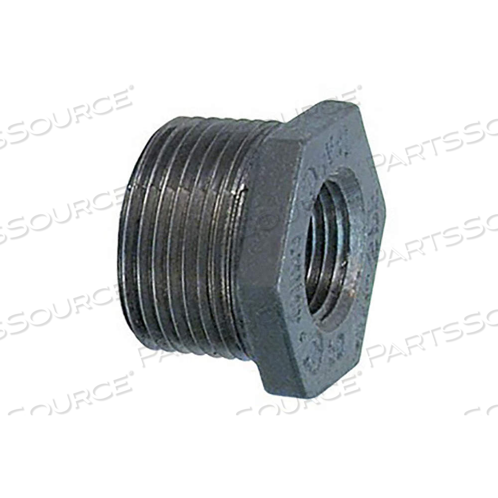 HEX BUSHING, MALLEABLE IRON, 1 IN X 1/4 IN FITTING PIPE SIZE, MALE NPT X FEMALE NPT, CLASS 150 by Approved Vendor
