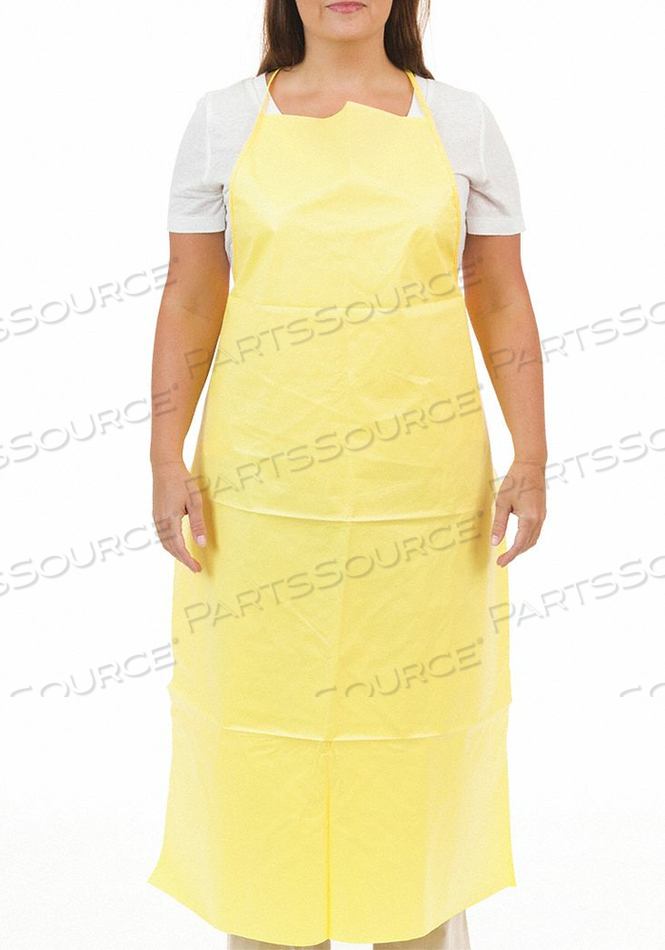 BIB APRON YELLOW 46 IN L PK100 by International Enviroguard