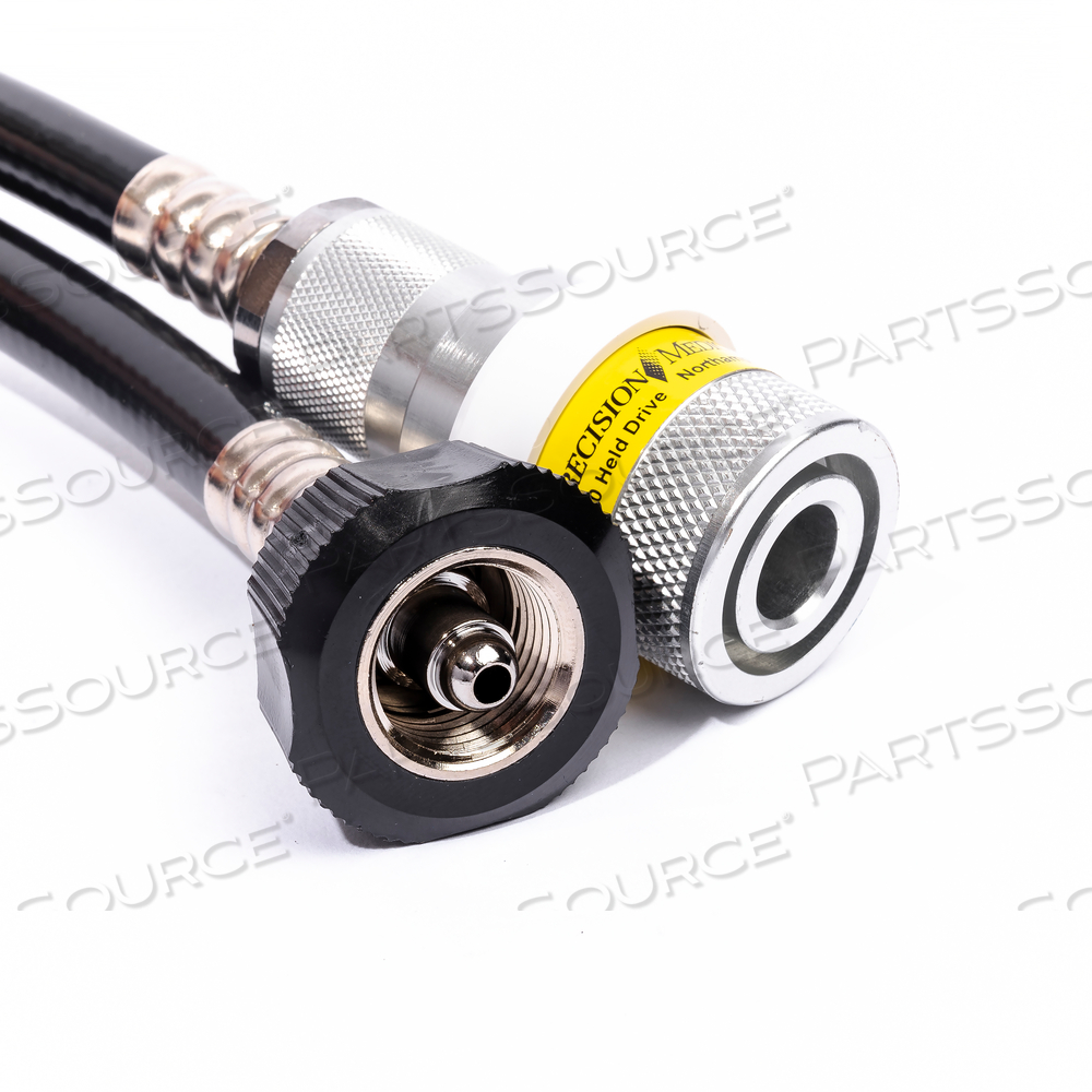 NITROGEN HOSE, 15 FEET, DISS 1120 FEMALE HANDTIGHT X SCHRADER QC AIR COUPLER by WT Farley Inc