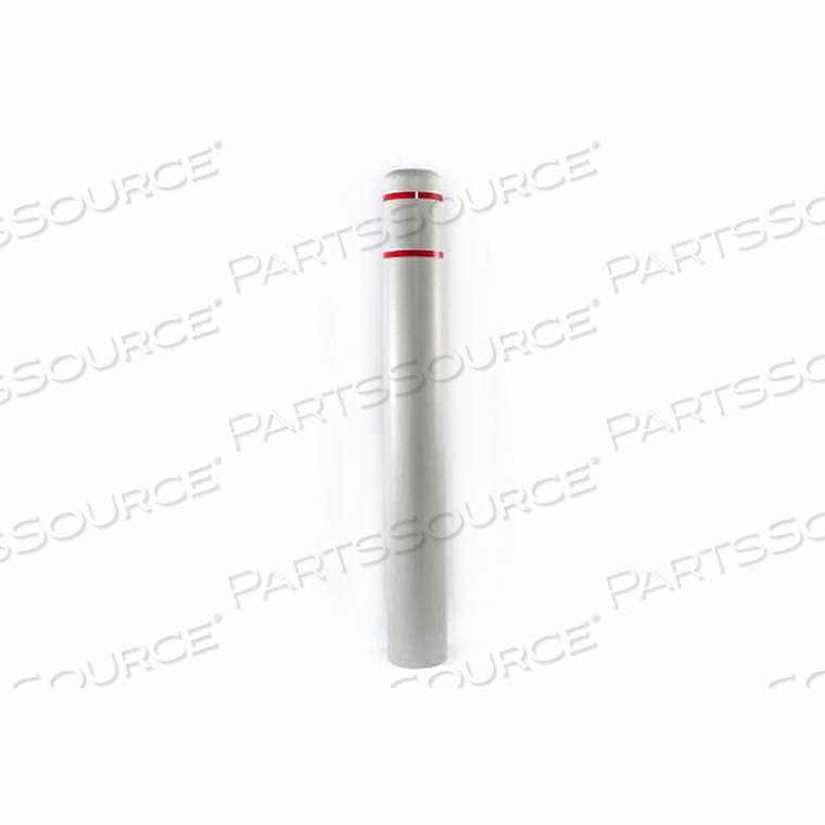 BOLLARD COVER, 7" DIA. X 52"H, GREY W/ RED TAPE by Post Guard BOLLARD COVER, 7" DIA. X 52"H, GREY W/ RED TAPE by Post Guard