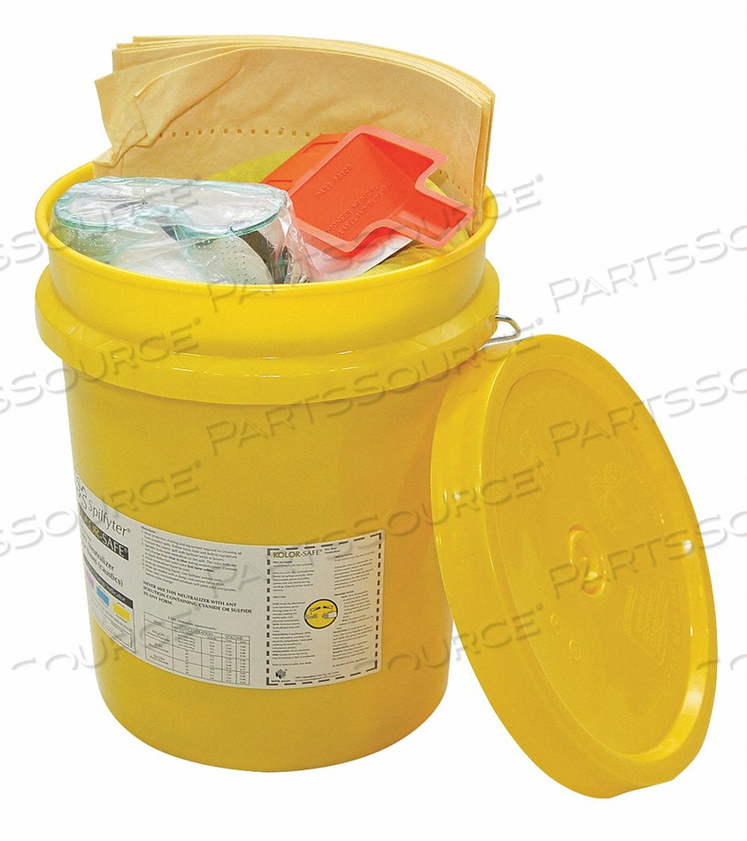 DRY BASE NEUTRALIZER SPILL KIT BUCKET by Spilfyter