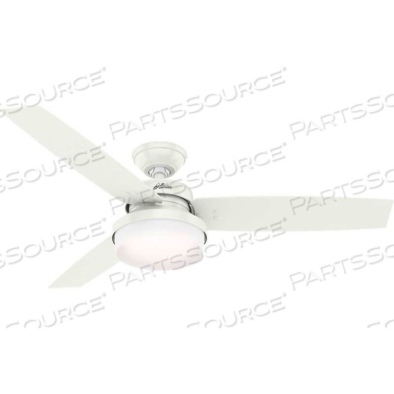 52" SENTINEL CEILING FAN WITH LIGHT AND HANDHELD REMOTE - FRESH WHITE by Hunter Fan Co. / Casablanca Fand Co. 52" SENTINEL CEILING FAN WITH LIGHT AND HANDHELD REMOTE - FRESH WHITE by Hunter Fan Co. / Casablanca Fand Co.