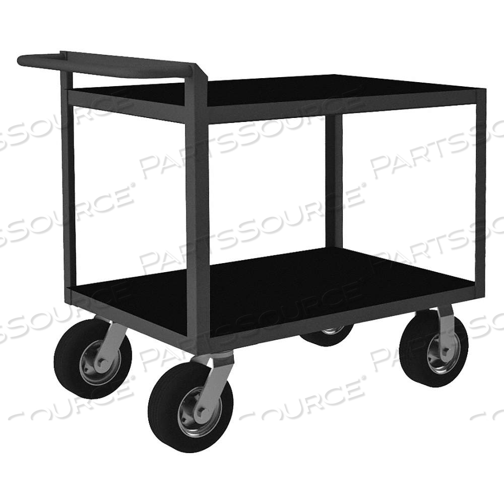 UTILITY CART WITH LIPPED METAL SHELVES, 1,500 LB LOAD CAPACITY, 36 IN X 24 IN, FLAT by Approved Vendor