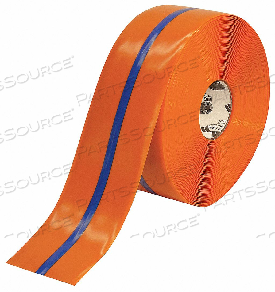 K2072 IND FLOOR TAPE ROLL ORANGE/BLUE VINYL by Mighty Line K2072 IND FLOOR TAPE ROLL ORANGE/BLUE VINYL by Mighty Line