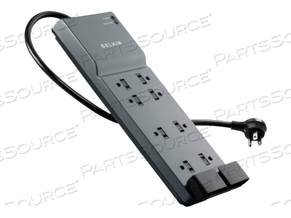 HOME/OFFICE, SURGE PROTECTOR, WITH TELEPHONE PROTECTION, AC 125 V, 1875 WATT, OUTPUT CONNECTORS: 8, 6 FT CORD (PACK OF 3) by Belkin HOME/OFFICE, SURGE PROTECTOR, WITH TELEPHONE PROTECTION, AC 125 V, 1875 WATT, OUTPUT CONNECTORS: 8, 6 FT CORD (PACK OF 3) by Belkin