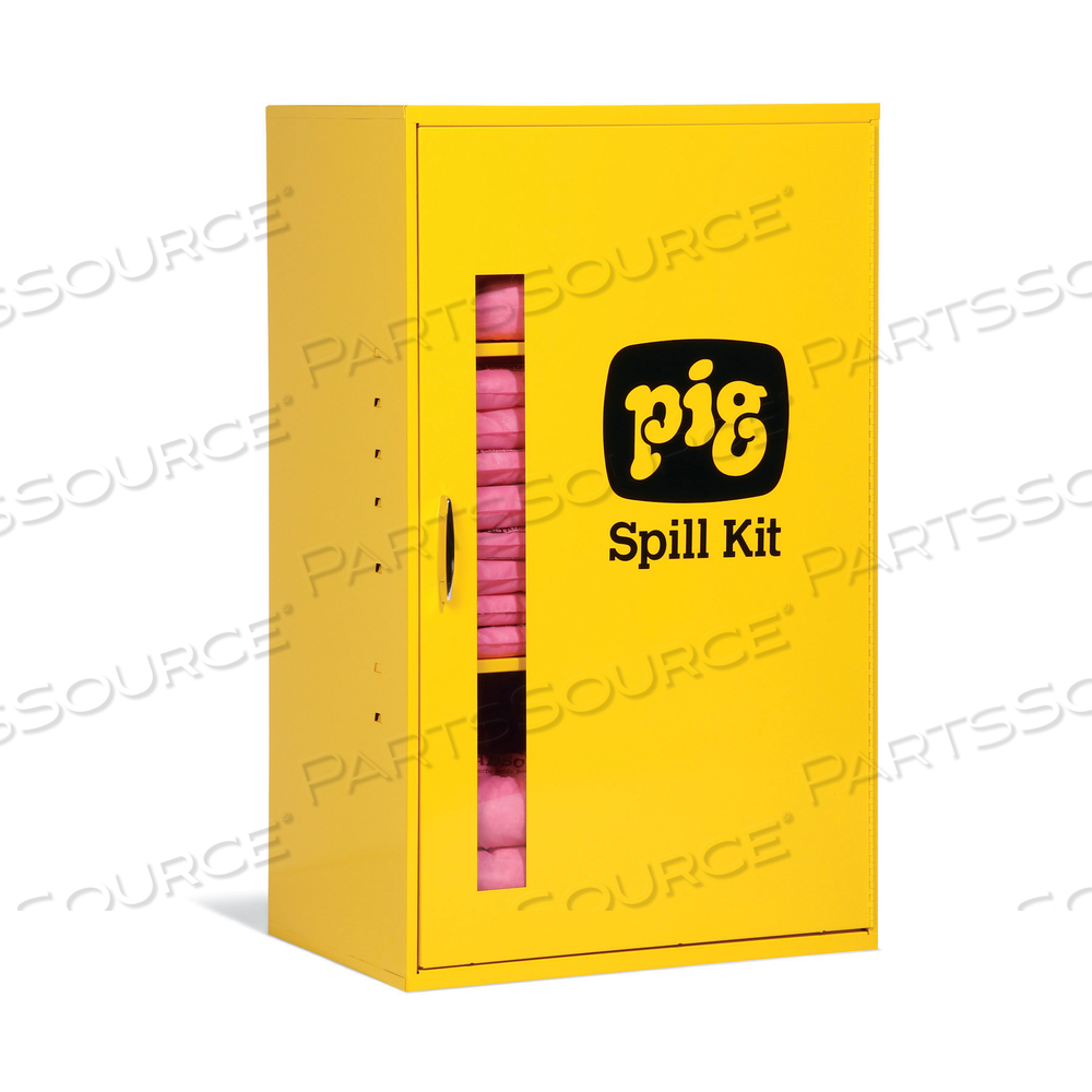 PIG HAZMAT SPILL KIT IN LARGE WALL-MOUNT CABINET by New Pig Corporation PIG HAZMAT SPILL KIT IN LARGE WALL-MOUNT CABINET by New Pig Corporation