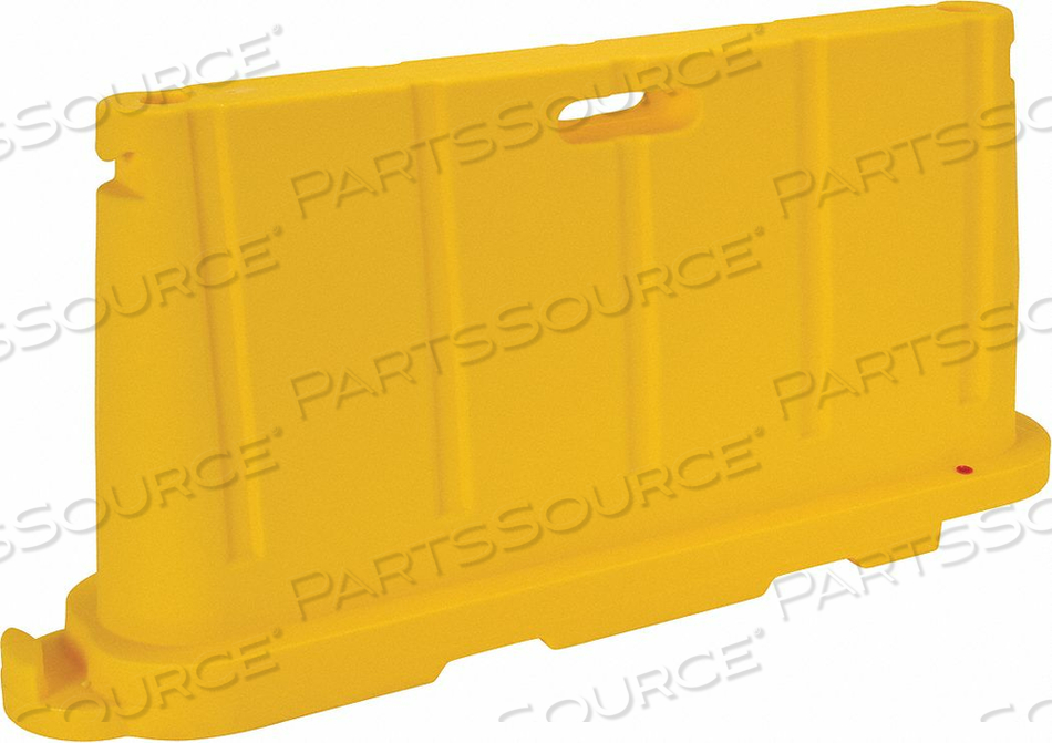 STACKABLE SAFETY POLY BARRICADE, 76-1/2"L, YELLOW by Vestil Manufacturing Corp.