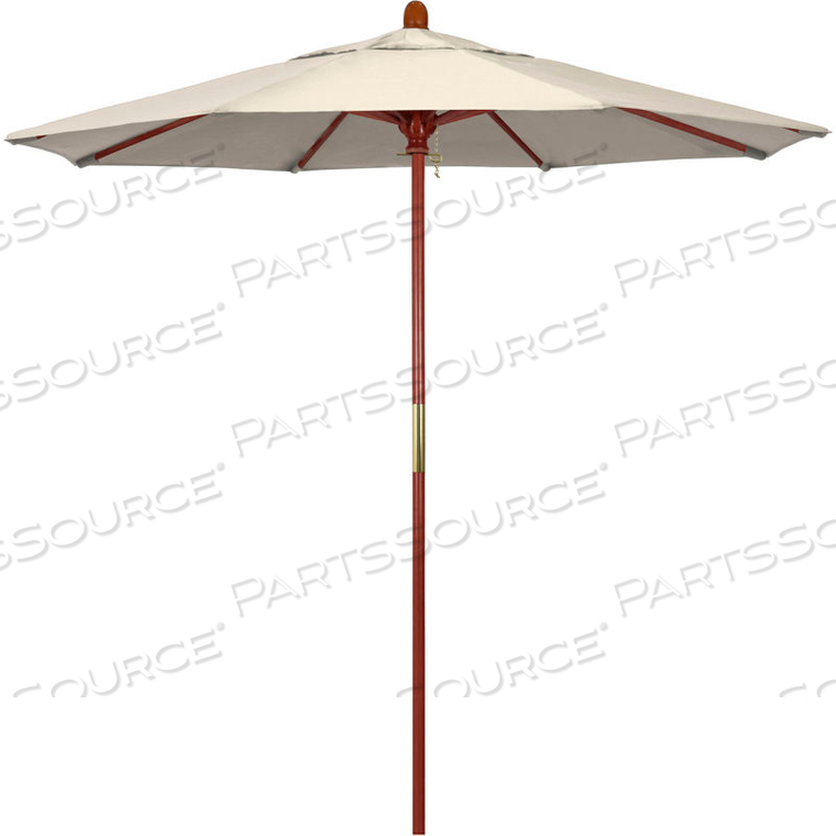 CALIFORNIA UMBRELLA 7.5' PATIO UMBRELLA - OLEFIN ANTIQUE BEIGE - HARDWOOD POLE - GROVE SERIES by March Products Inc CALIFORNIA UMBRELLA 7.5' PATIO UMBRELLA - OLEFIN ANTIQUE BEIGE - HARDWOOD POLE - GROVE SERIES by March Products Inc