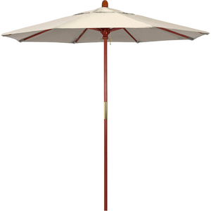 CALIFORNIA UMBRELLA 7.5' PATIO UMBRELLA - OLEFIN ANTIQUE BEIGE - HARDWOOD POLE - GROVE SERIES by March Products Inc CALIFORNIA UMBRELLA 7.5' PATIO UMBRELLA - OLEFIN ANTIQUE BEIGE - HARDWOOD POLE - GROVE SERIES by March Products Inc