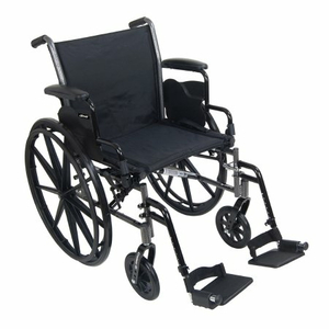 STANDARD WHEELCHAIR WITH FLIP BACK, PADDED, REMOVABLE ARM, COMPOSITE MAG WHEEL, 18 IN. SEAT, SWING-AWAY FOOTREST, 300 LBS. by McKesson