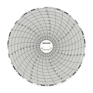 CIRCULAR PAPER CHART, 6 IN DIA, 0 TO 100 DEG F, 7 DAY by Dickson