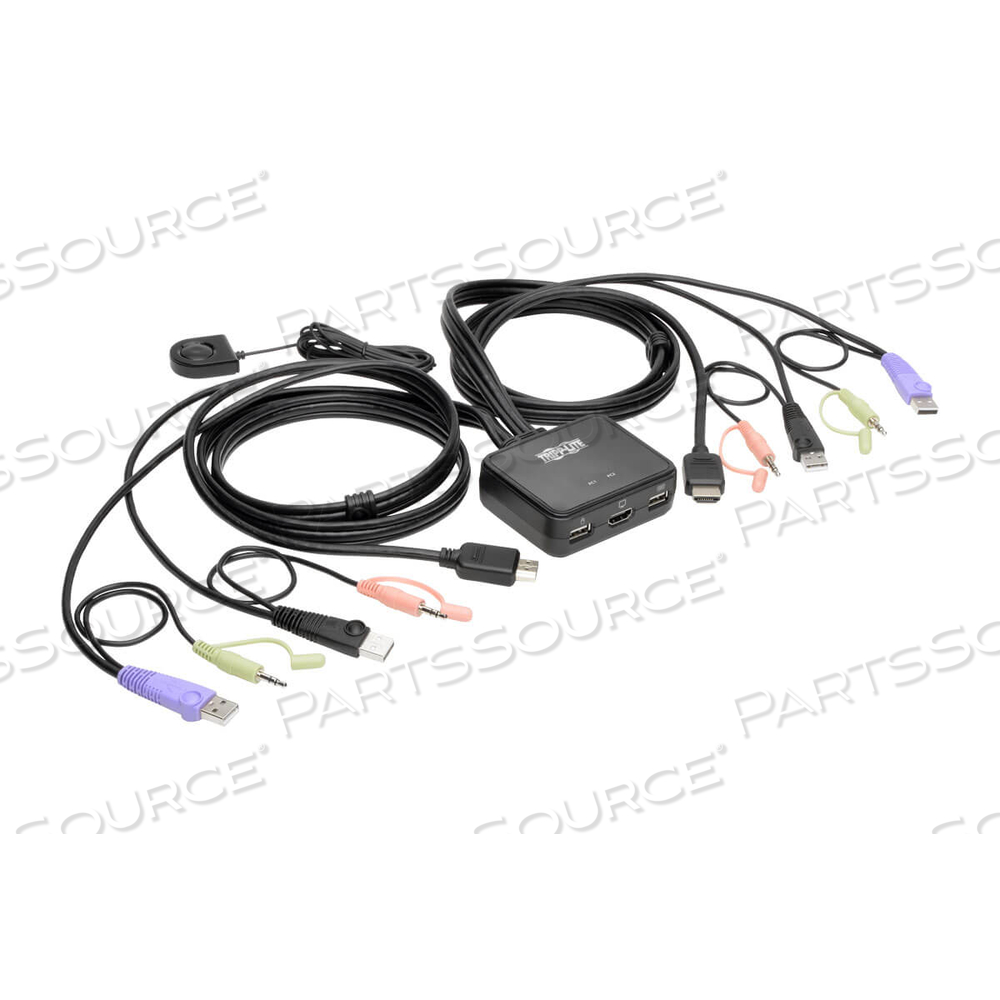 2-PORT KVM SWITCH W/ HDMI USB AUDIO CABLES PERIPHERAL SHARING by Tripp Lite 2-PORT KVM SWITCH W/ HDMI USB AUDIO CABLES PERIPHERAL SHARING by Tripp Lite