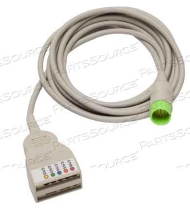ECG COMBINER CABLE, SHIELDED, TRULINK®, 305CM LENGTH, 10 NUMBER OF LEADS, WITH AAMI COLOR CODING by Spacelabs Healthcare