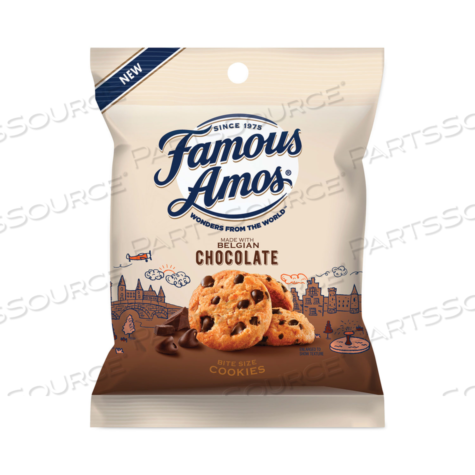 FAMOUS AMOS COOKIES, CHOCOLATE CHIP, 2 OZ BAG, 36/CARTON 