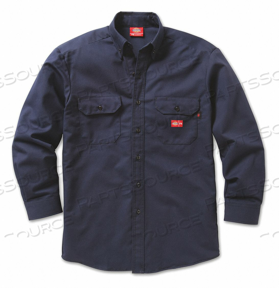 FR BUTTON DOWN WORK SHIRT 2XL NAVY by Dickies