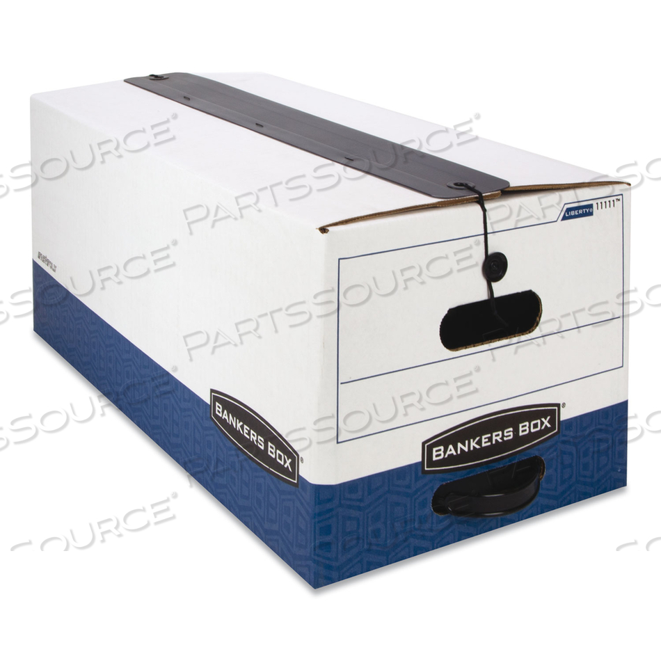 LIBERTY PLUS, LEGAL BOX, 24-1/8"L X 15-1/4"W X 10-3/4"H, WHITE/BLUE by Bankers Box